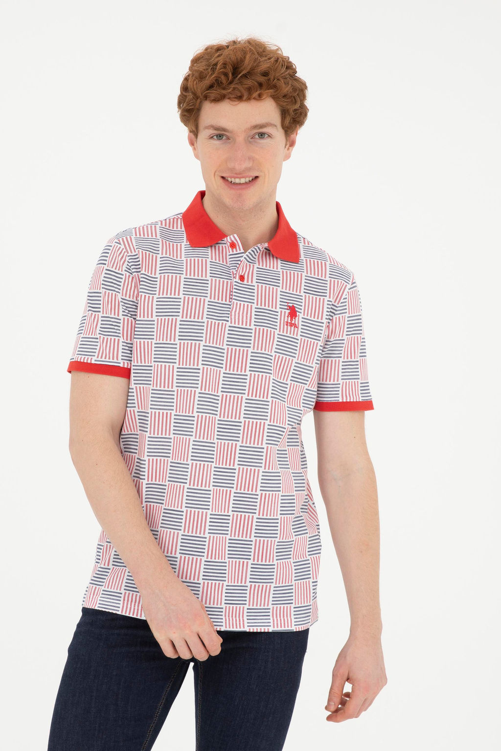 Мужская розовая футболка - U.s. polo assn фото 3