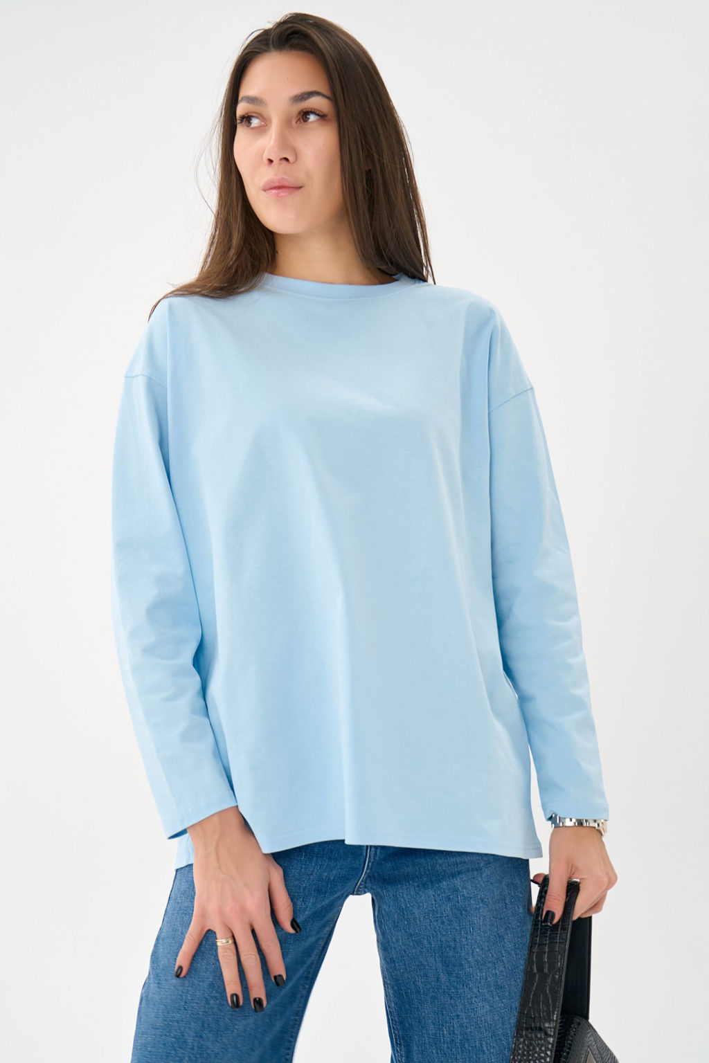 Лонгслив Эшли (голубой) - Эльза фото 2