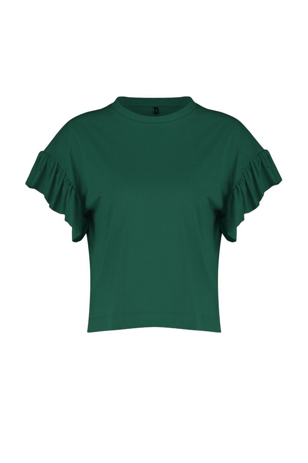 TRENDYOLMILLA Beyaz %100 Pamuk F?rf?r Detayl? Basic Bisiklet Yaka Orme T-Shirt TWOSS22TS2429  фото 7