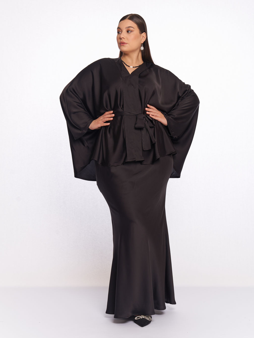 Атласная блузка TBL73537BLK01 - Артесса фото 10