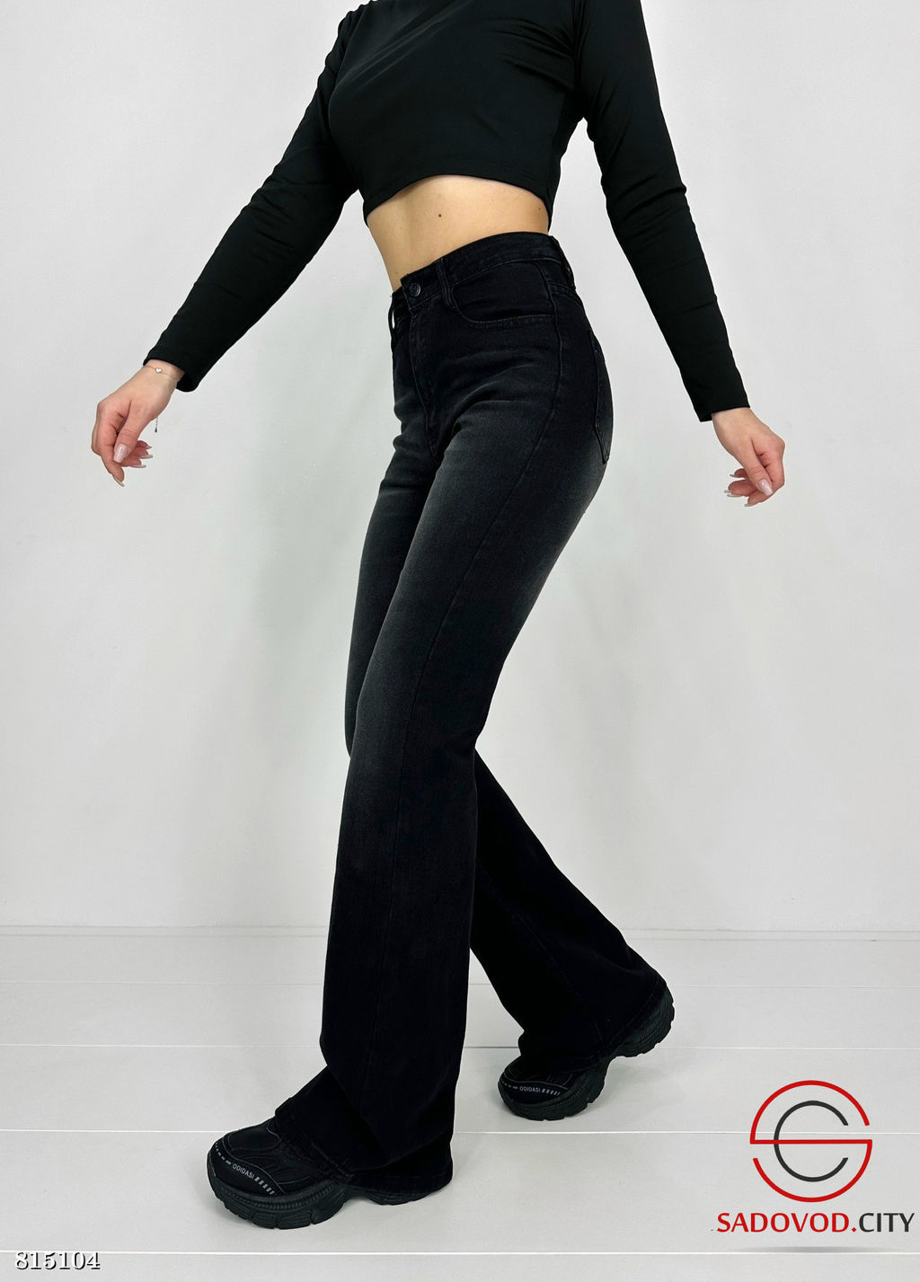 Джинсы женские клеш с высокой посадкой - Bruno фото 5