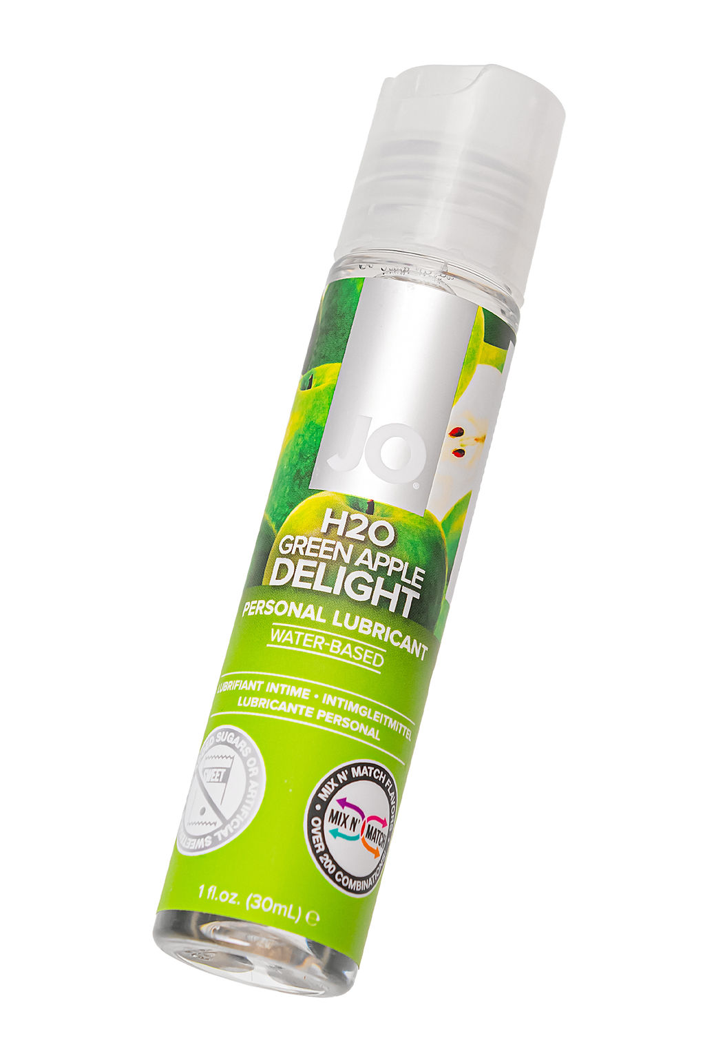 Съедобный лубрикант со вкусом зеленого яблока JO H2O Green Apple, 30 мл