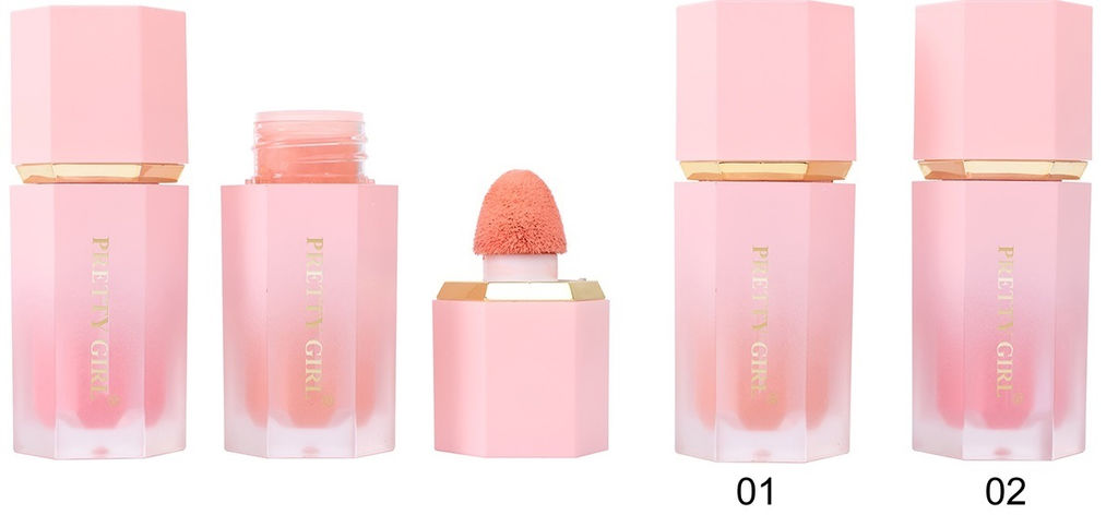 Pretty Girl GH101-02 Румяна кремовое суфле, нежно-розовые (*12)