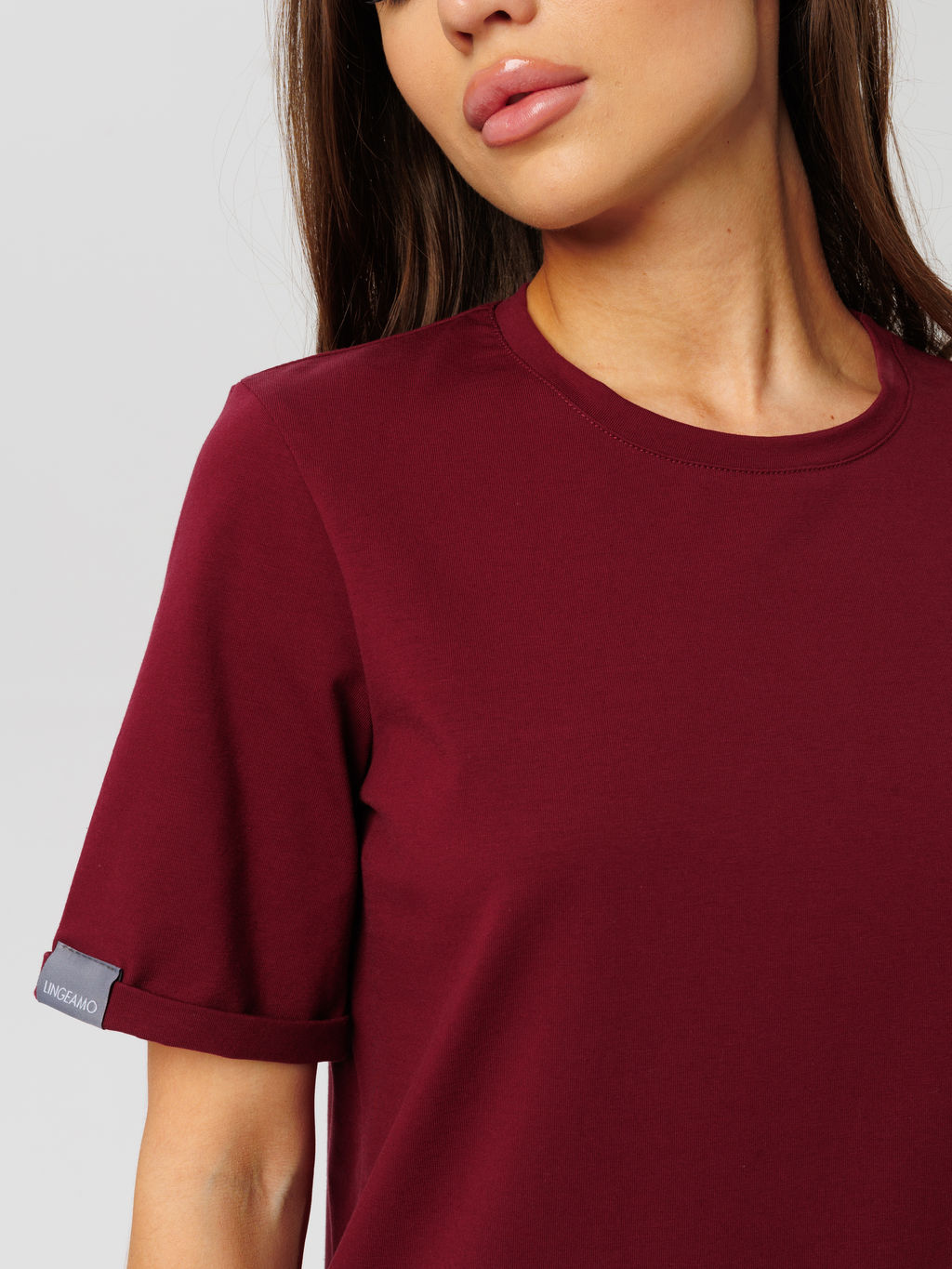 Трикотажное платье LINGEAMO темно-бордовое ВП-05 (28)