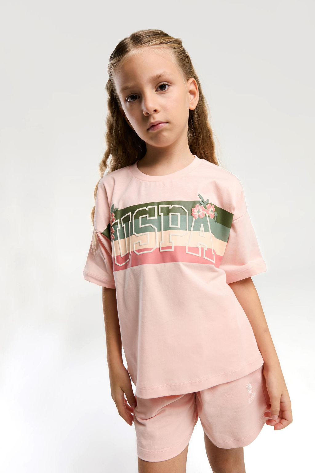 K_z _ocuk Somon Pijama Tak_m_ Sepette S_rpriz _ndirim - U.s. polo assn фото 2