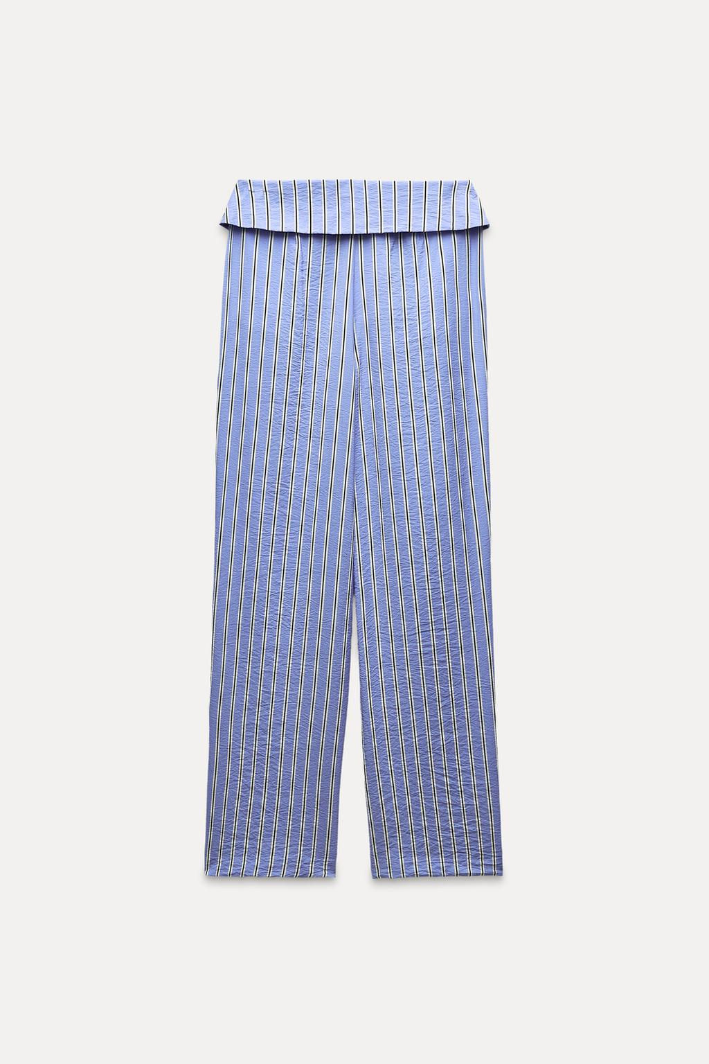 STRIPED TROUSERS WITH TURN-DOWN WAIST - Zara фото 4