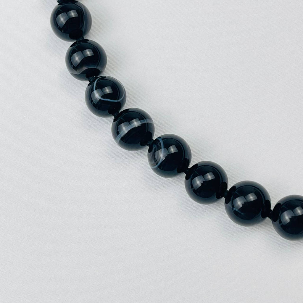 Бусы с полосатым Агатом