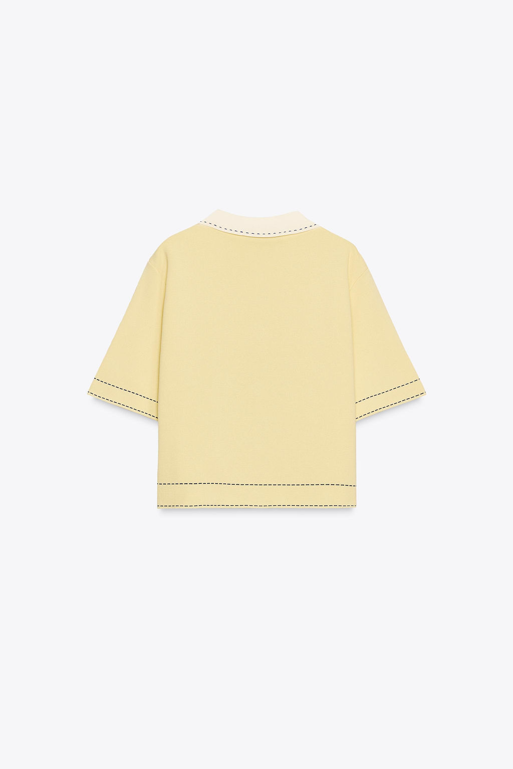 STITCH DETAIL KNIT POLO CARDIGAN - Zara фото 6
