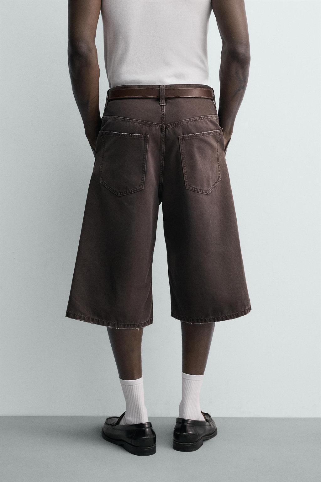 BERMUDA DENIM RELAXED FIT / Marr?n