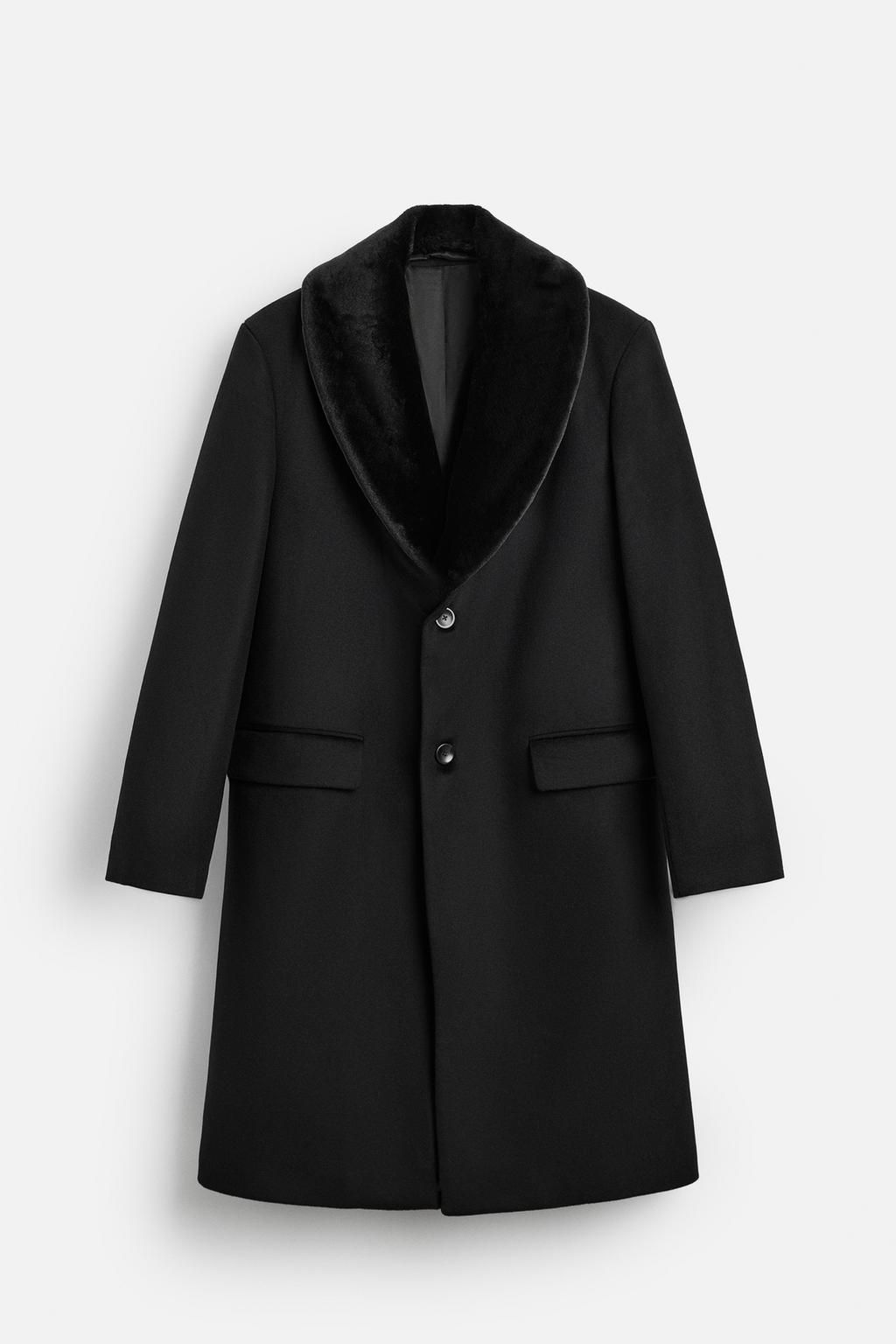 COAT WITH CONTRAST COLLAR - Zara фото 7