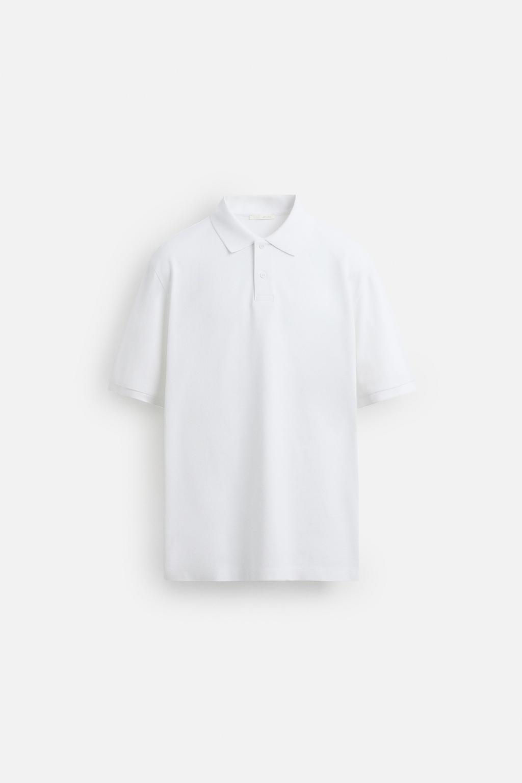 WASHED TEXTURED PIQUE POLO SHIRT - Zara фото 6