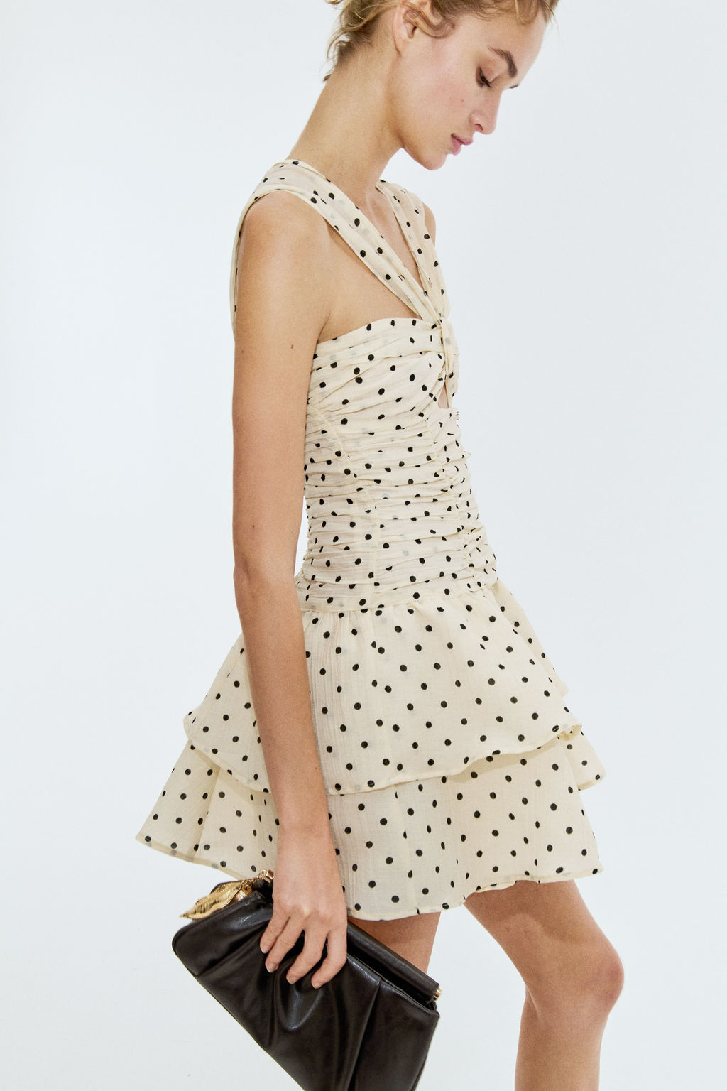Vestido fruncido con vuelo - H&m фото 7