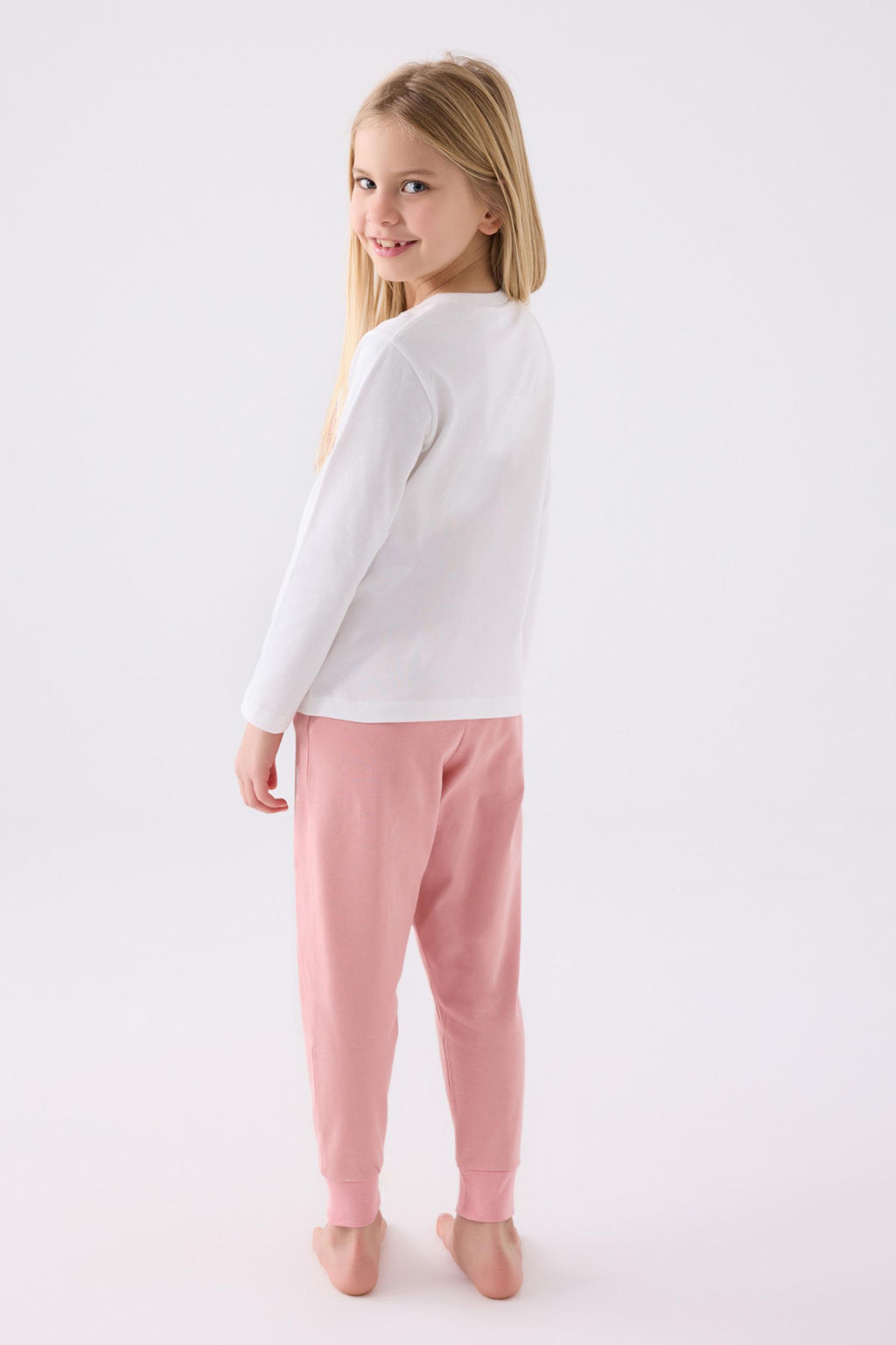 Кремовый пижамный комплект для девочки - U.s. polo assn фото 4