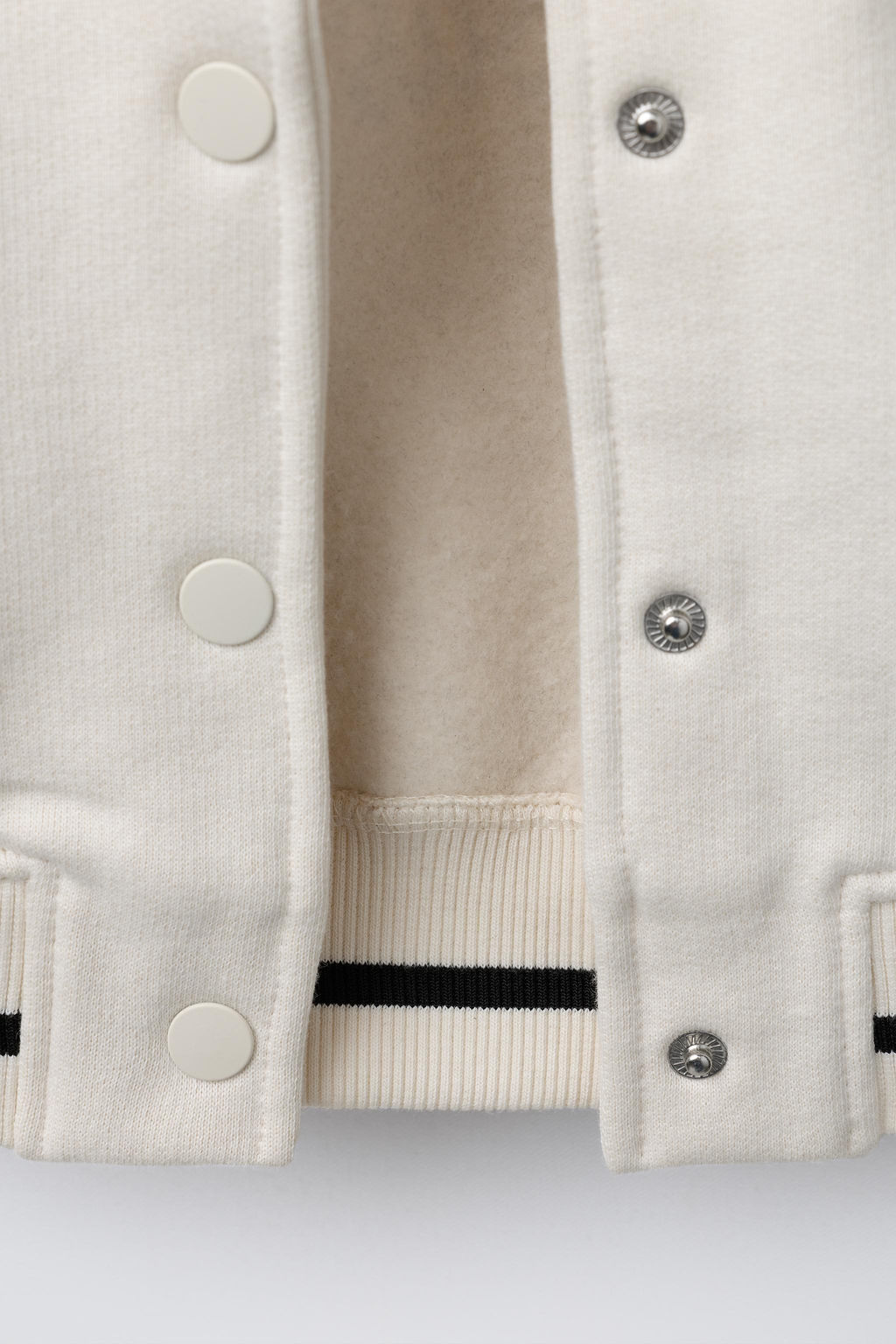 EMBROIDERED TEXT FLEECE BOMBER JACKET - Zara фото 6