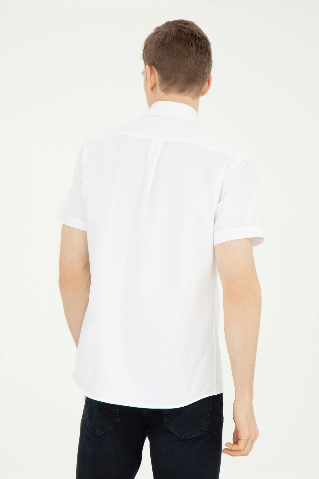 Мужская белая рубашка с коротким рукавом Неожиданная скидка в корзине - U.s. polo assn фото 5