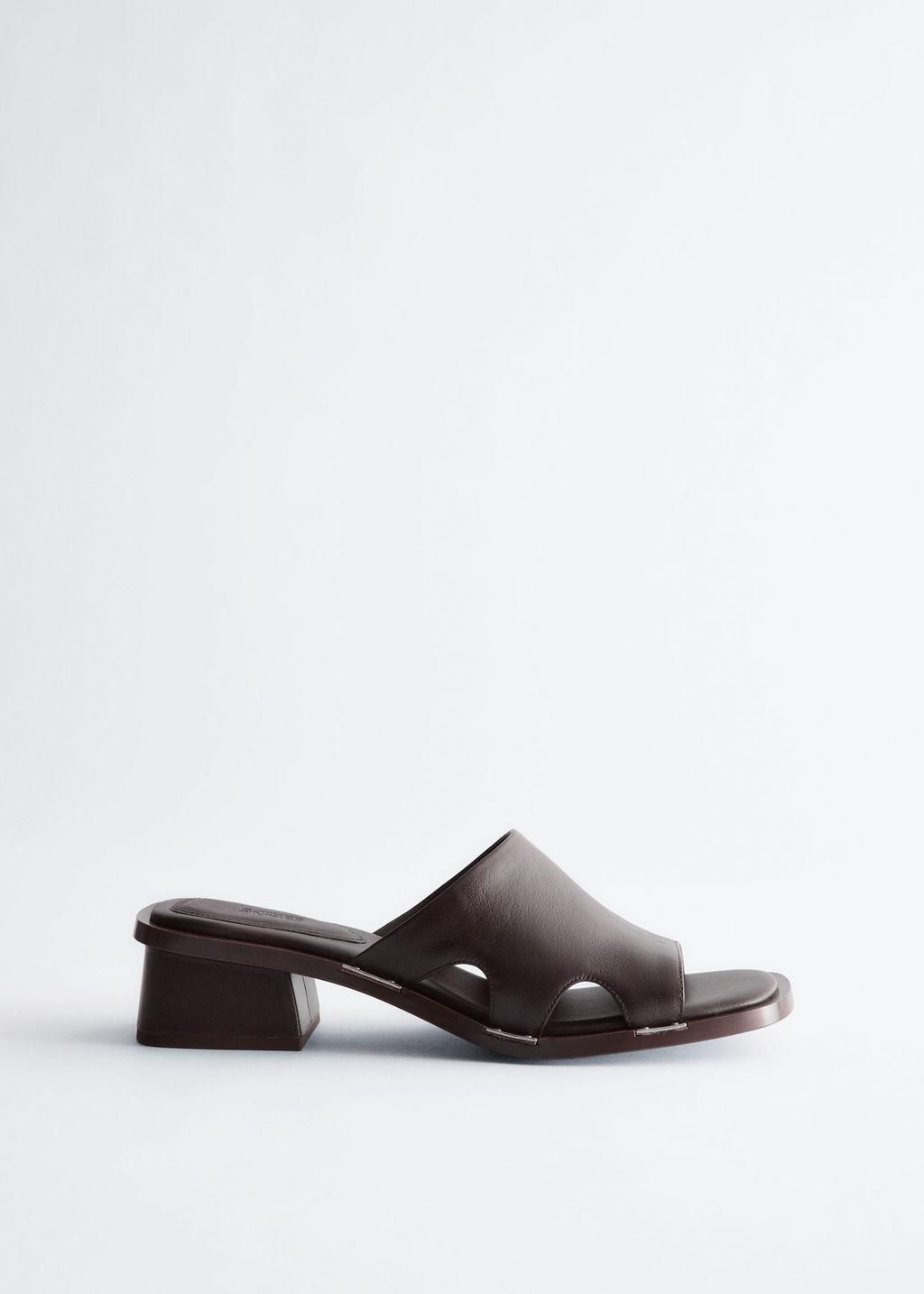 Sandalias de piel con tac?n ancho