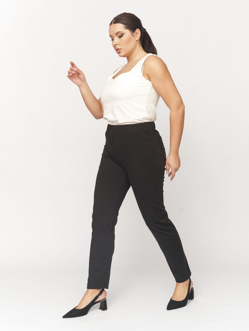 Брюки из плотного трикотажа ZBB13406BLK01 - Артесса фото 6