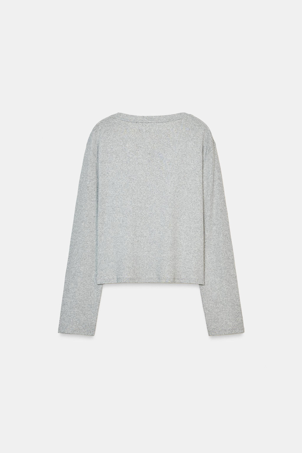 CAMISETA CUELLO BARCO MANGA LARGA / Gris vigor? - Zara фото 6