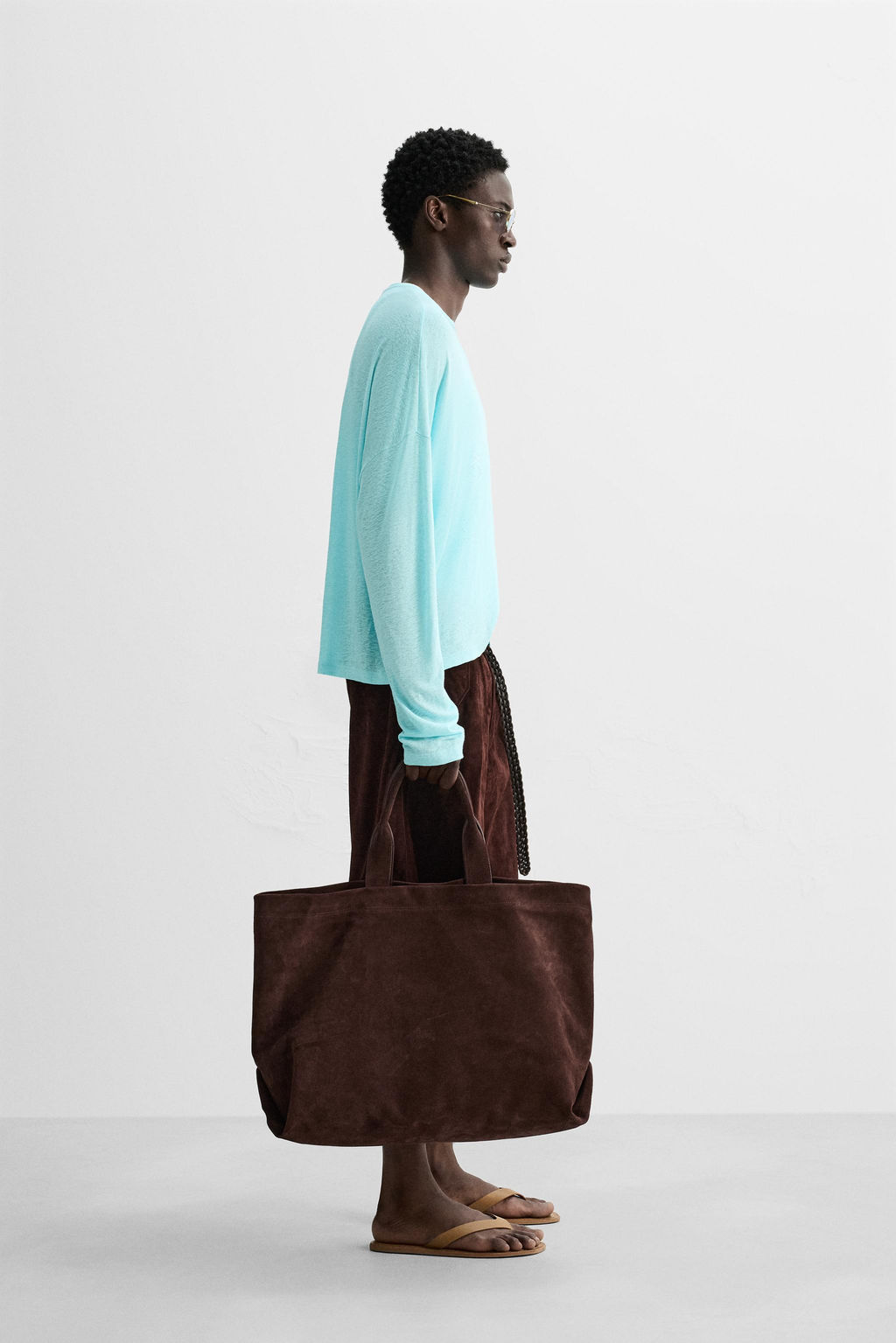 VISCOSE - LINEN T-SHIRT - Zara фото 4