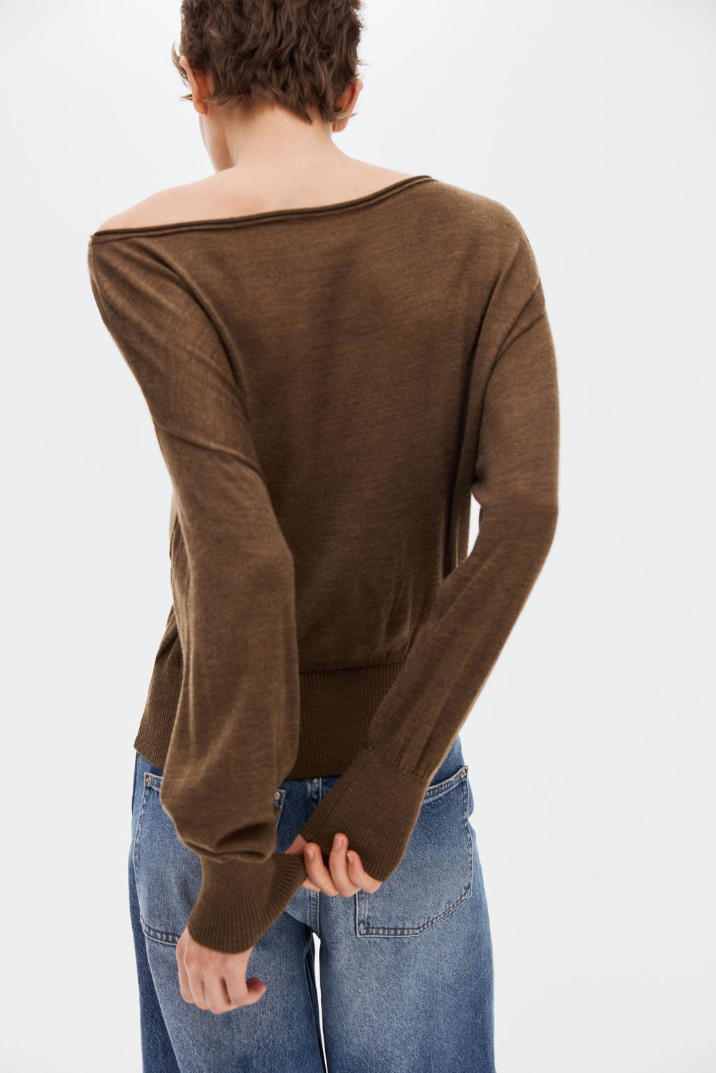Top de un hombro en punto fino - H&m фото 5