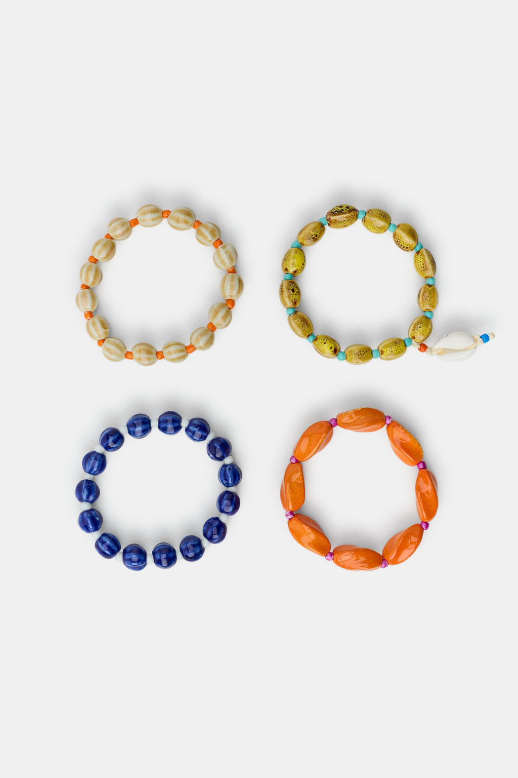PACK 4 PULSERAS BOLAS CER?MICA CONCHA / Multicolor - Zara фото 3