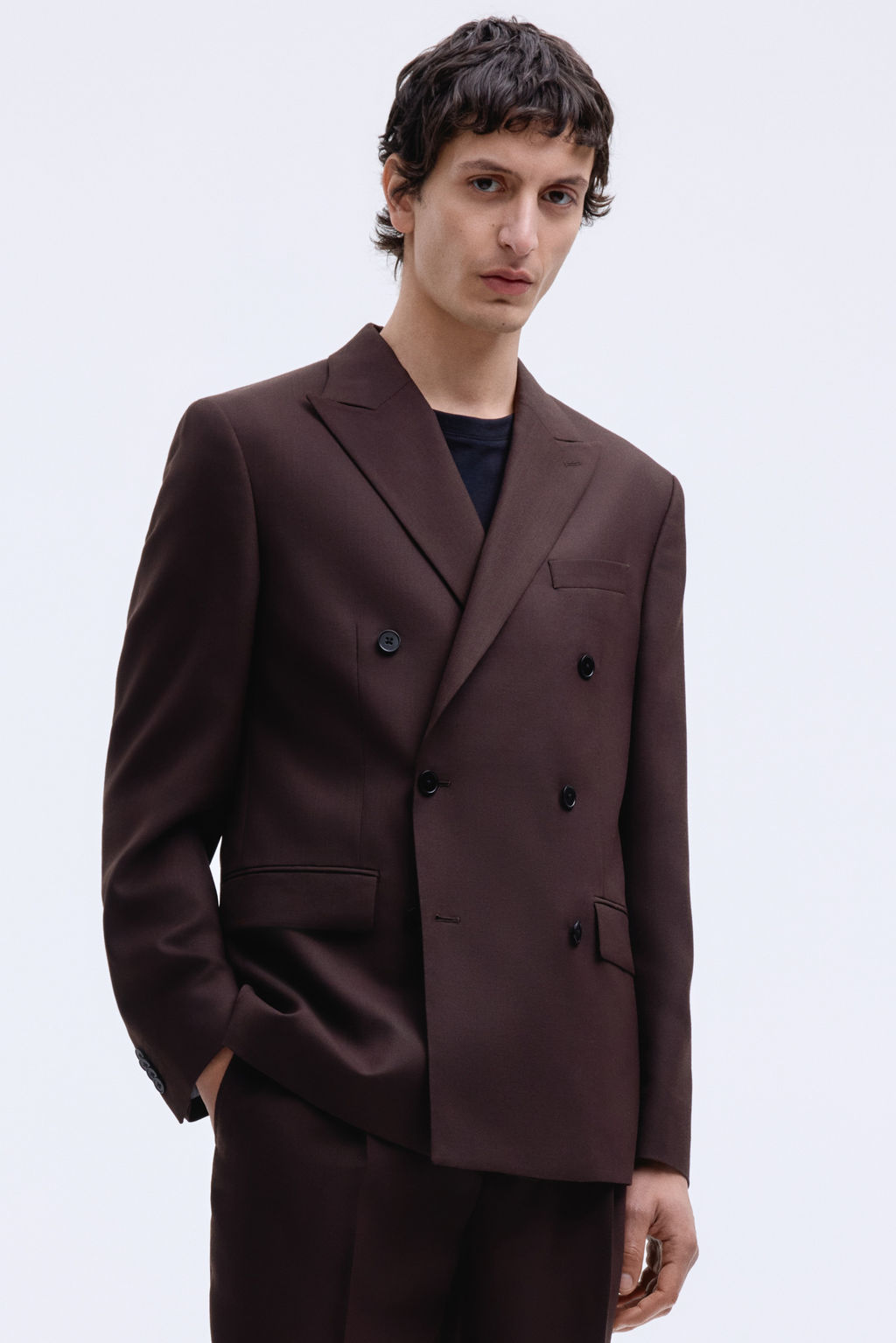 Regular Fit Wool-blend double-breasted jacket - H&m фото 4