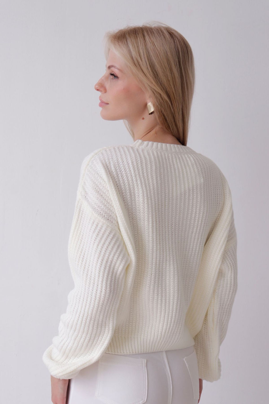 9837 Джемпер белый с цветами - Martichelli фото 19