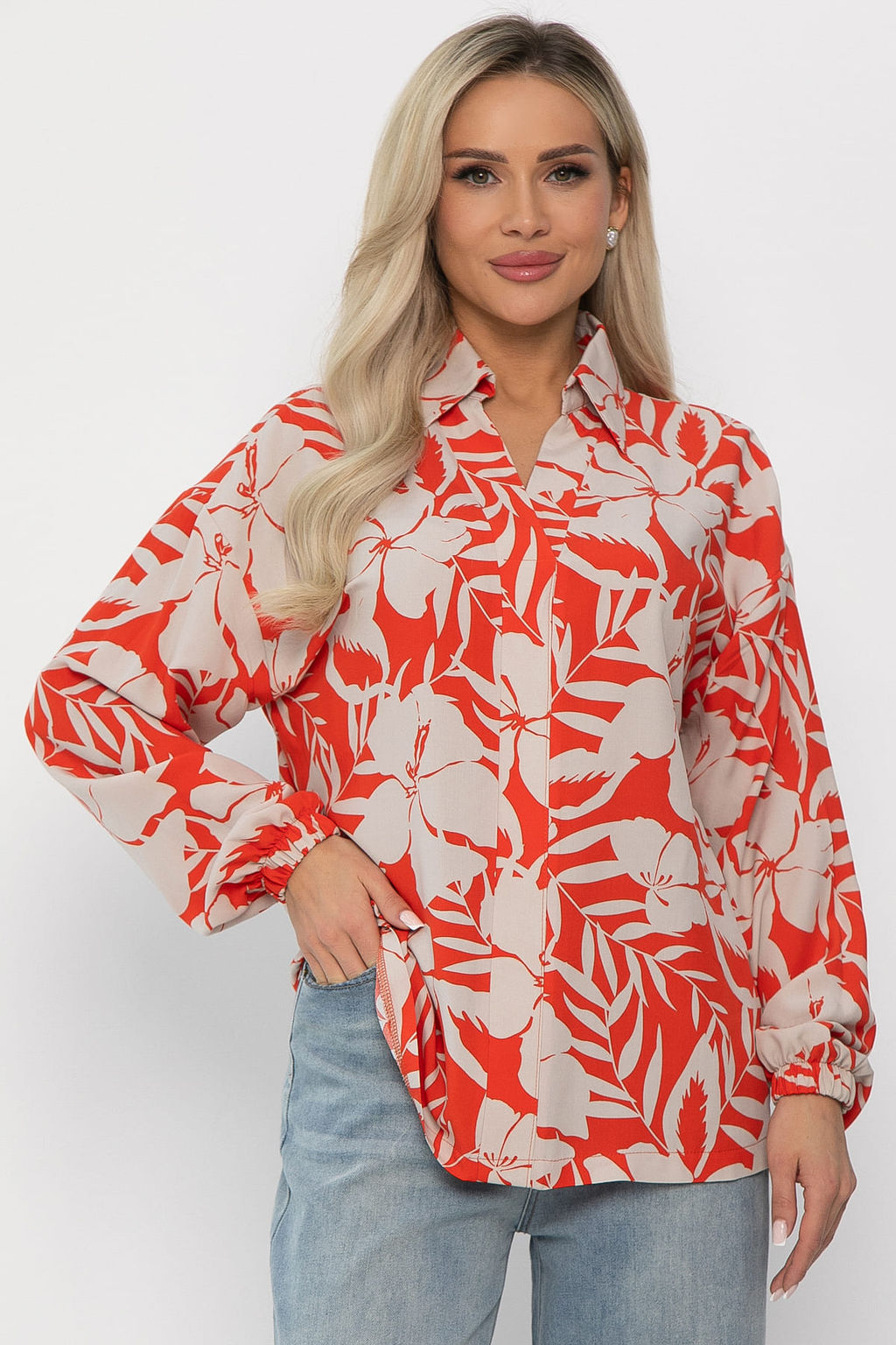 Рубашка Массандра (оранжевая) Б13761-25М - Lt collection фото 9