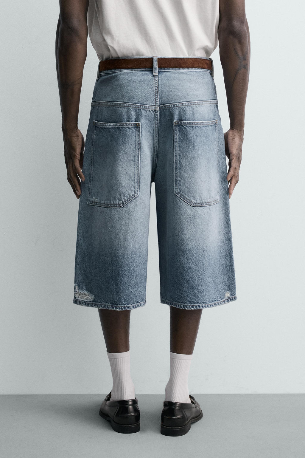 BERMUDA DENIM BAGGY FIT / Azul