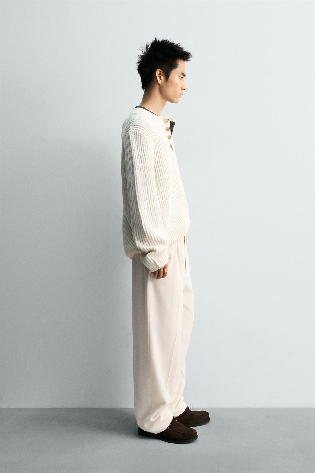 TEXTURED BAKER COLLAR JUMPER - Zara фото 4