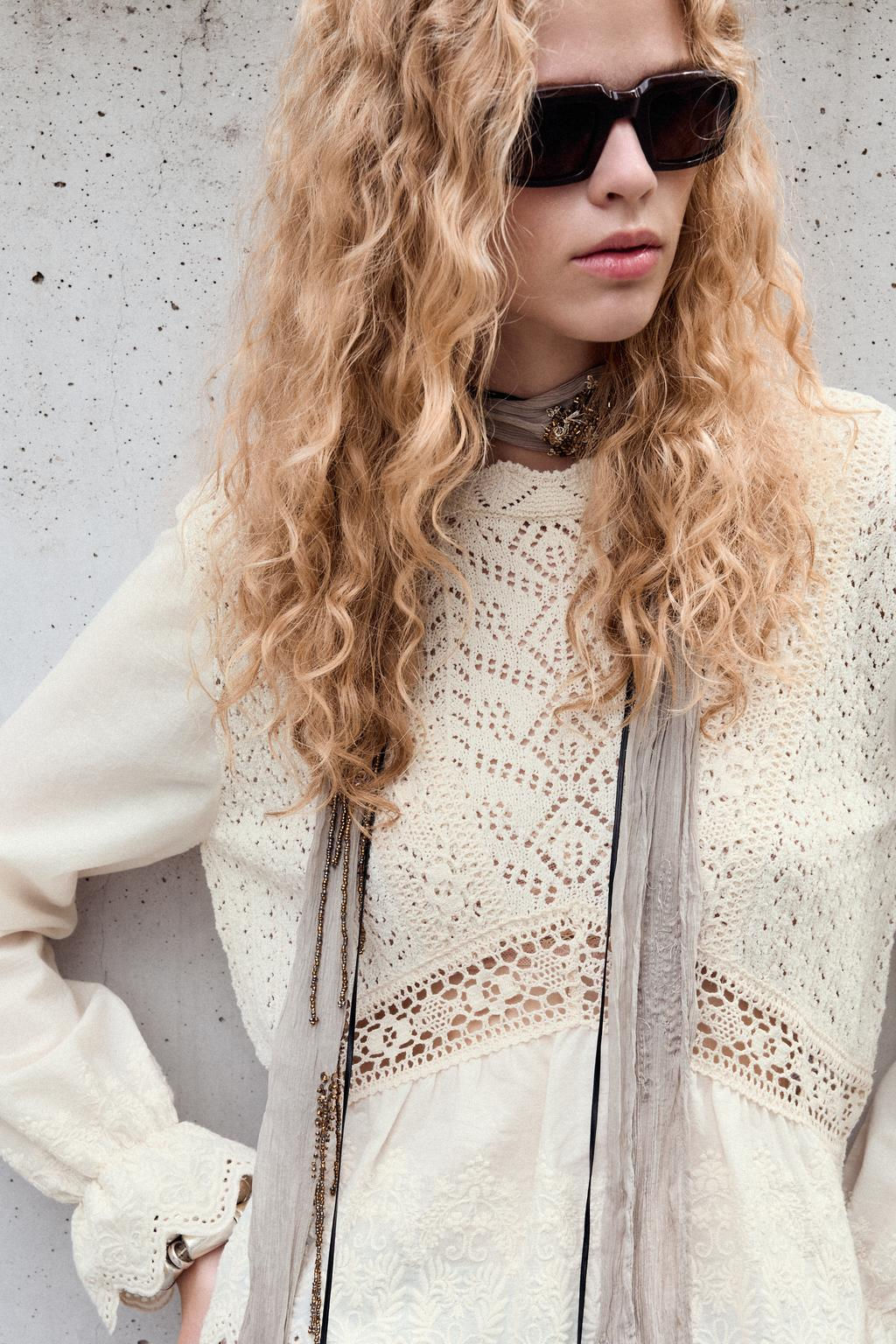 MATCHING POINTELLE KNIT TOP - Zara фото 7