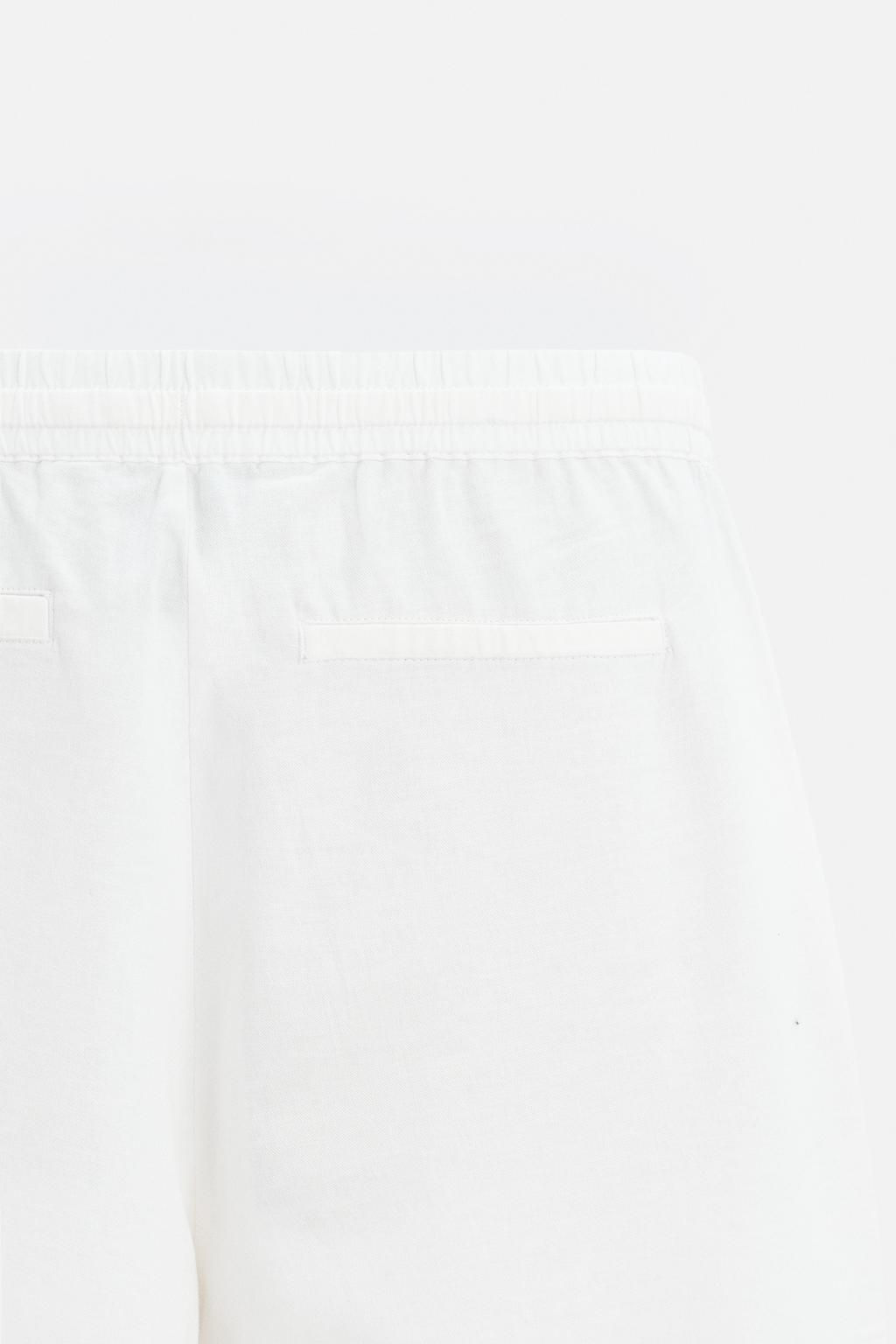 COTTON-LINEN RELAXED FIT TROUSERS - Zara фото 11