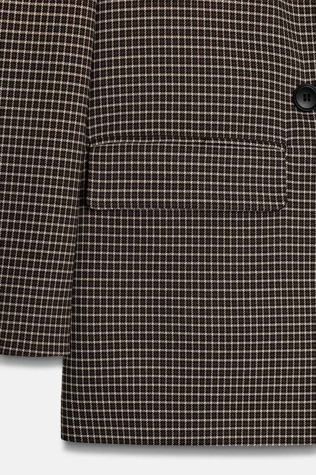 OVERSIZE DOUBLE-BREASTED CHECK BLAZER - Zara фото 8