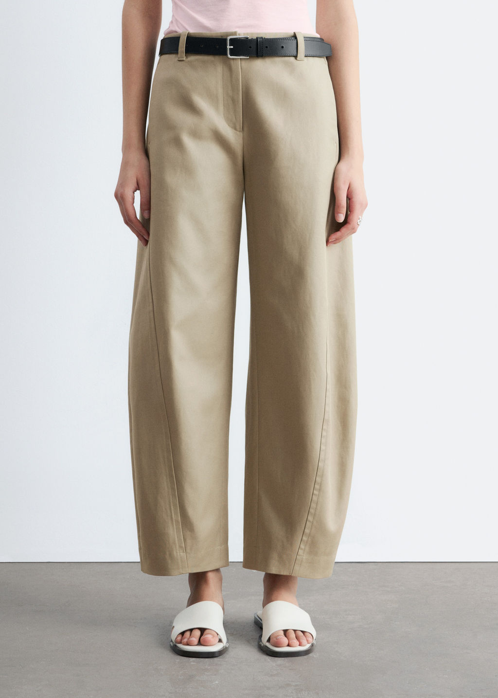 Pantalones en sarga de algod?n con perneras barril - H&m фото 7