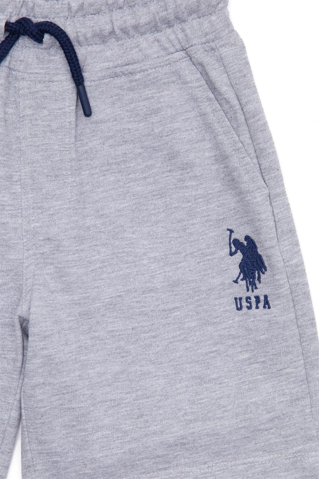 Серые меланжевые вязаные шорты для мальчика - U.s. polo assn фото 4
