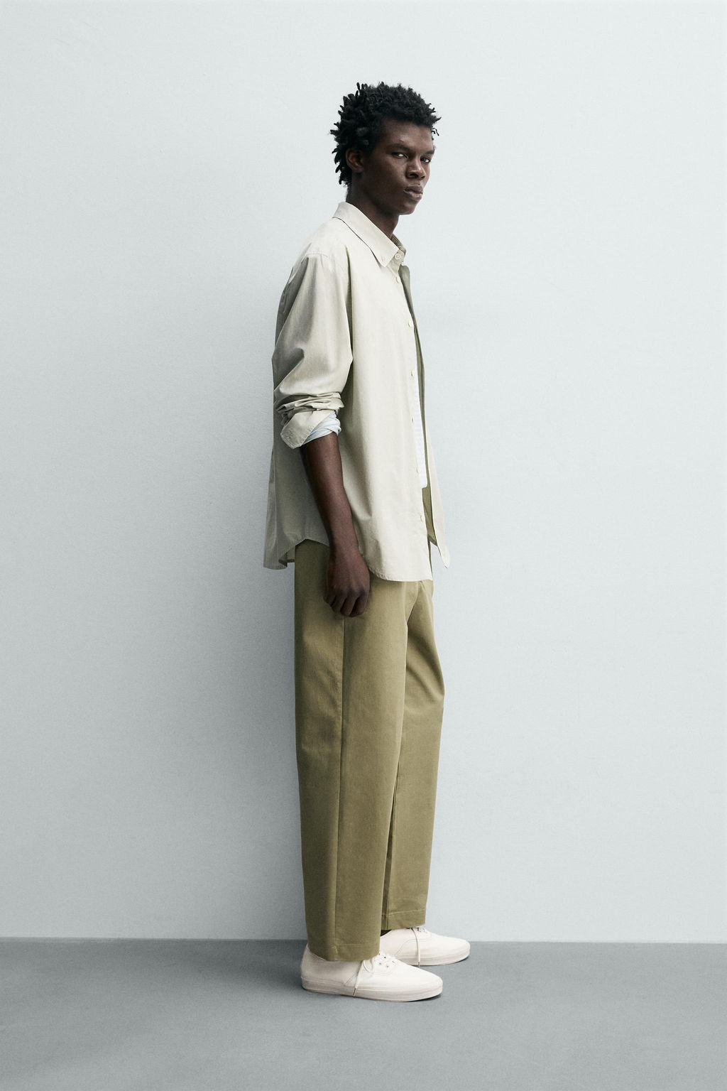 PANTAL?N CHINO STRAIGHT FIT / Verdoso - Zara фото 4