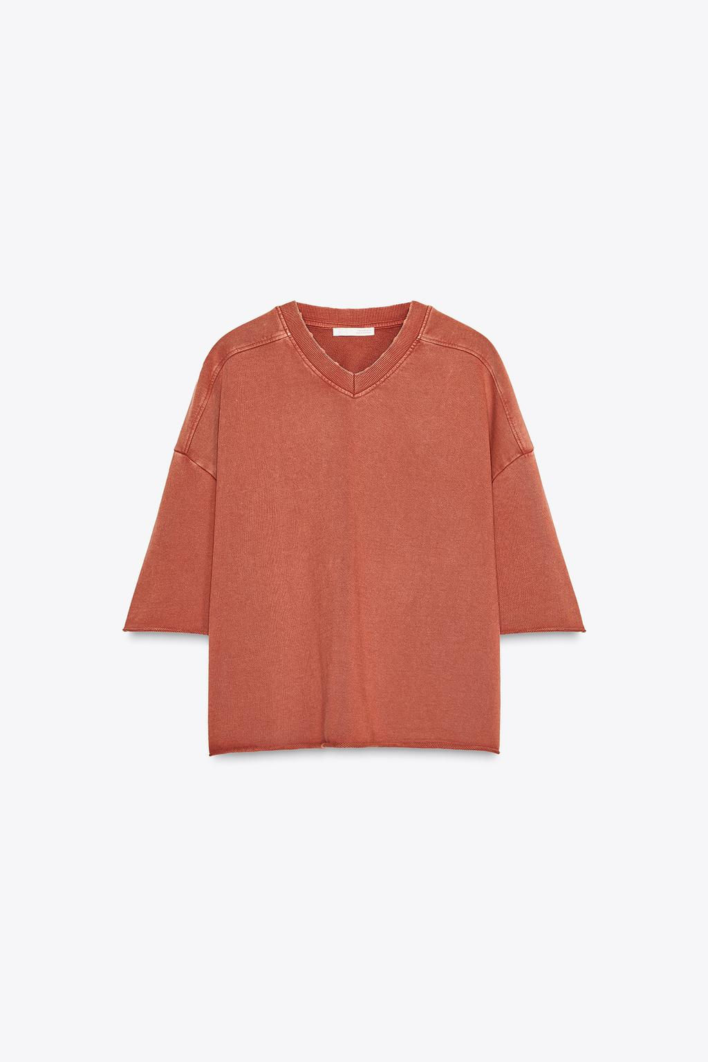 WASHED-EFFECT PLUSH SWEATSHIRT - Zara фото 30
