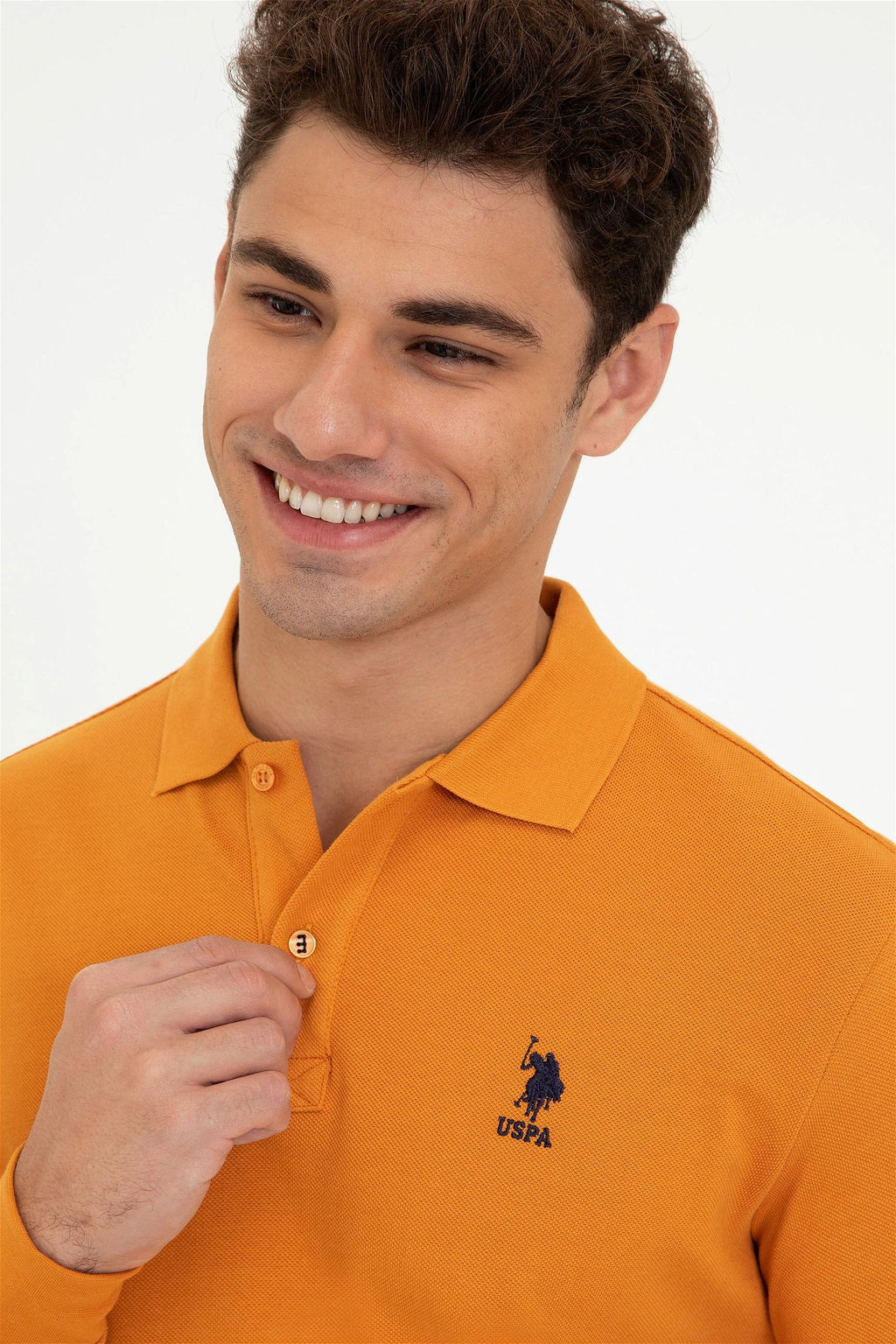 U. S. Polo Assn / Мужской ЖЕЛТЫЙ базовый свитшот - U.s. polo assn фото 2