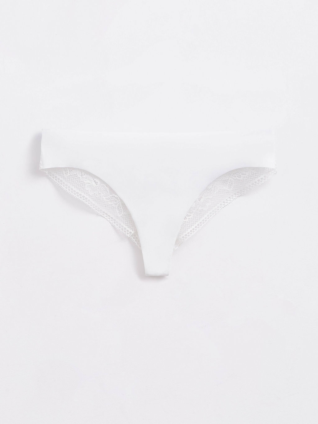 CONTE Трусы бразилиана из хлопка с кружевом LIGHT DAY LBR 1273 off-white