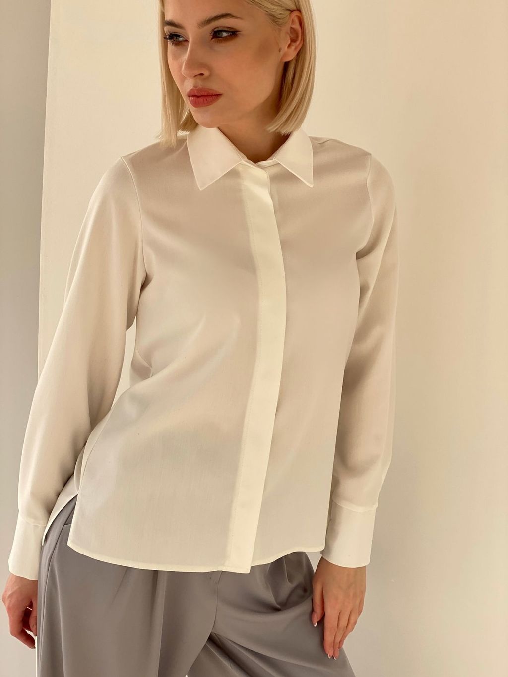 Рубашка с супатной застёжкой свободного силуэта - Martichelli фото 5