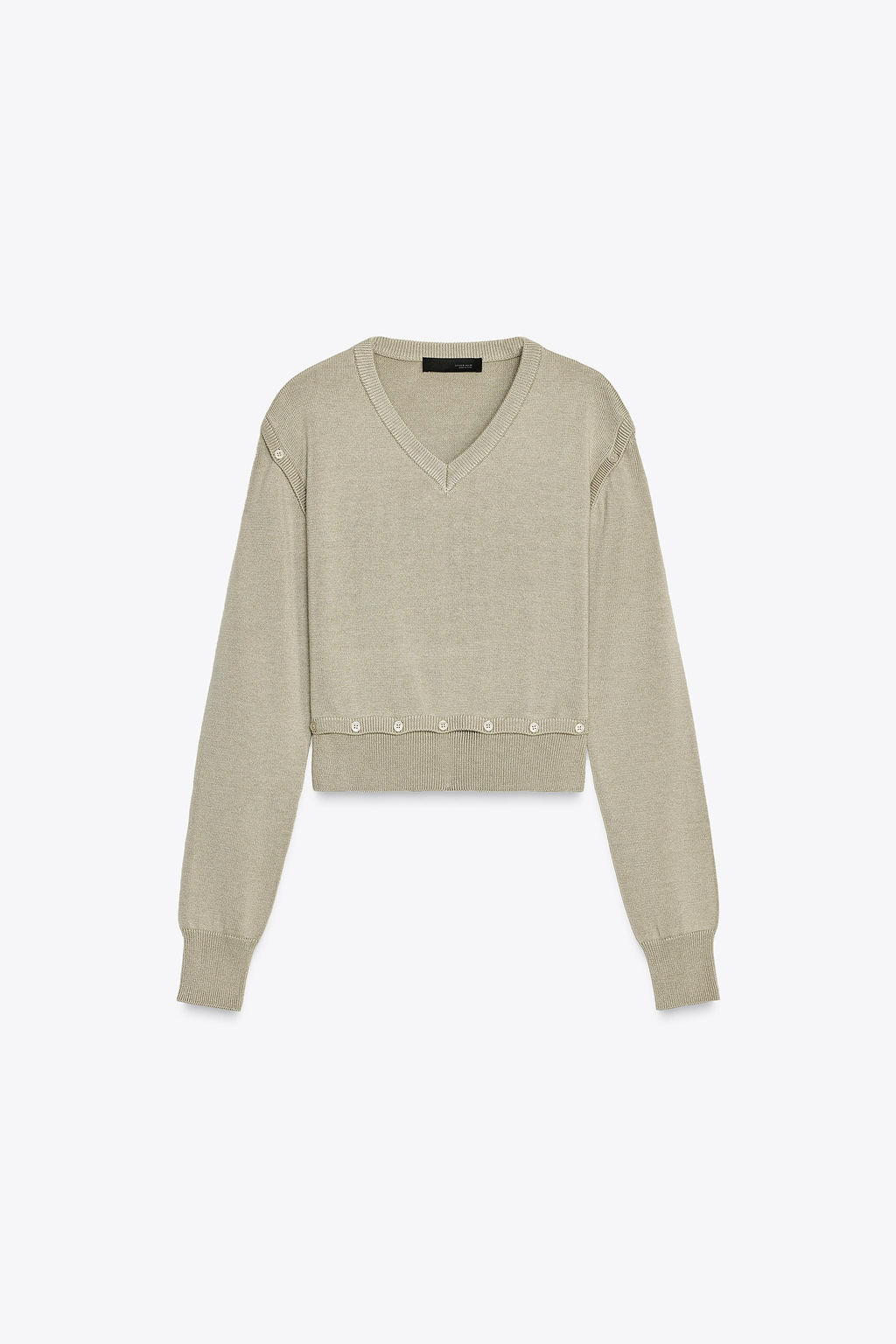 BUTTON DETAIL KNIT SWEATER - Zara фото 7