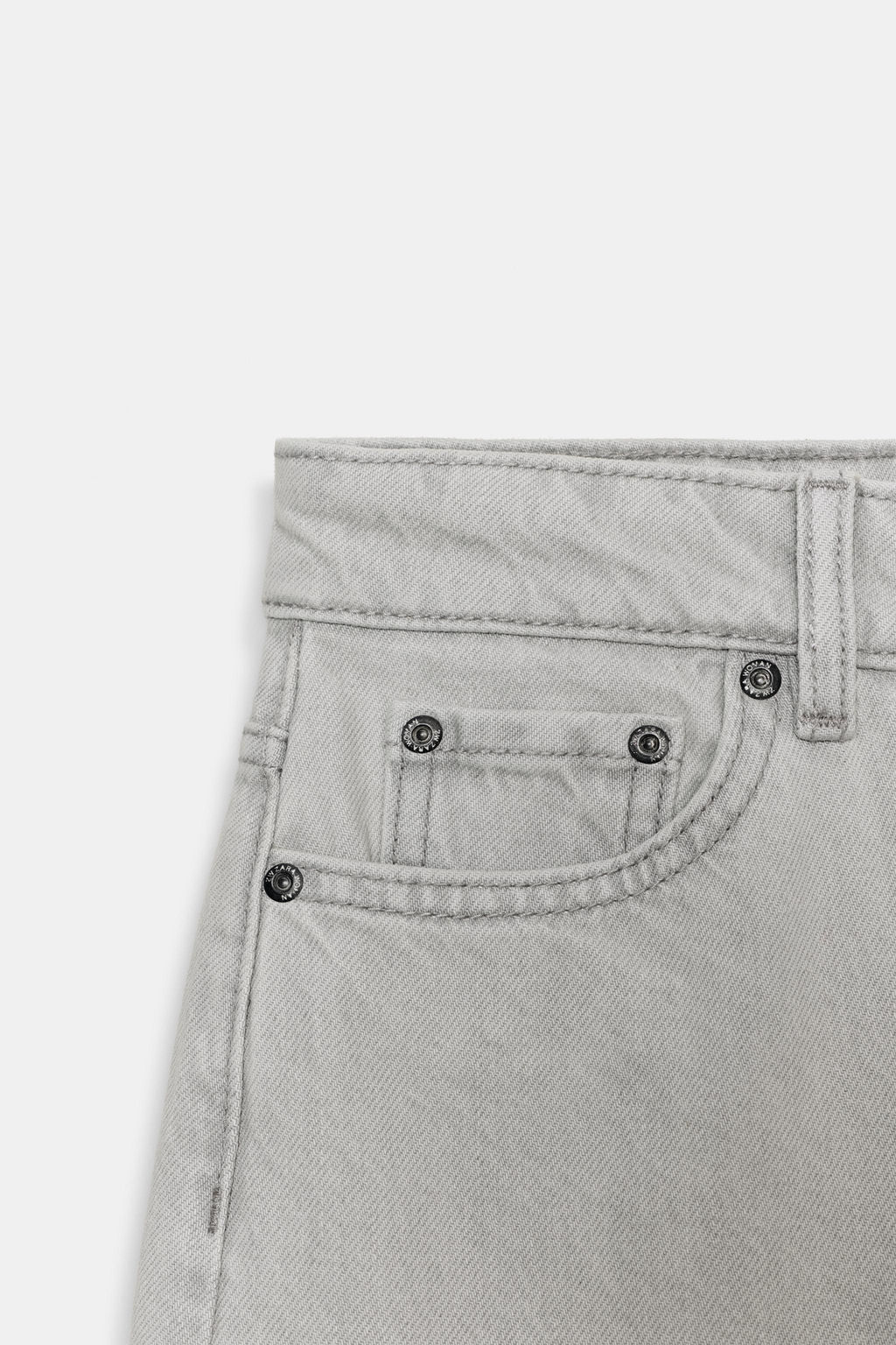 JEANS ZW COLLECTION TAPERED TIRO MEDIO / Gris - Zara фото 8