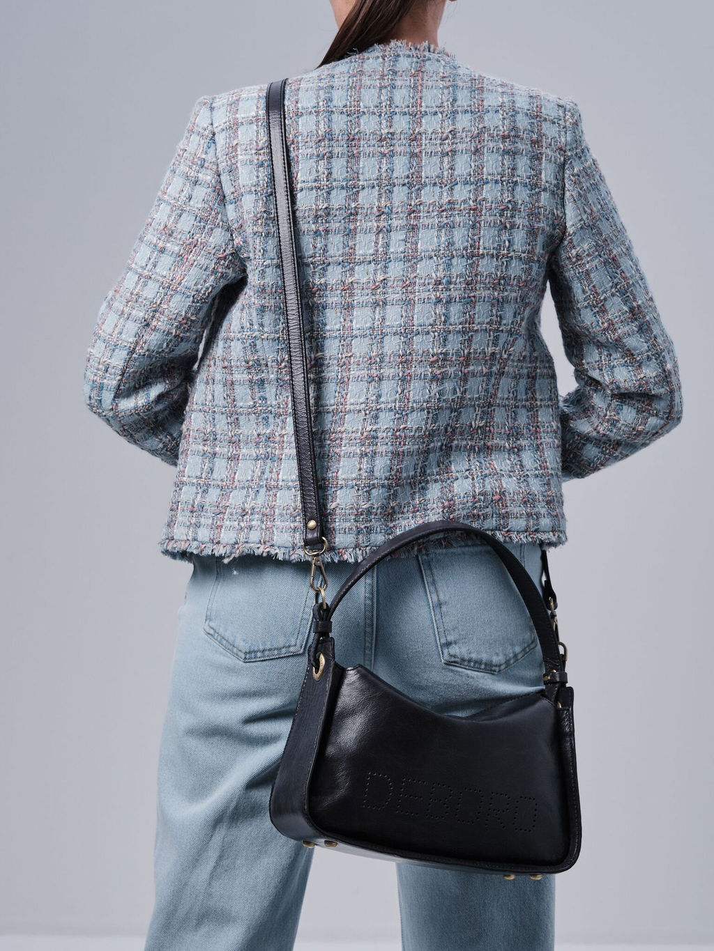 Сумка кожаная на плечо Deboro 30790 винтаж/дипвайтер