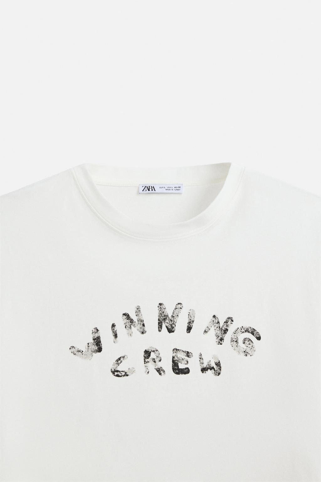 SLOGAN PRINT T-SHIRT - Zara фото 8