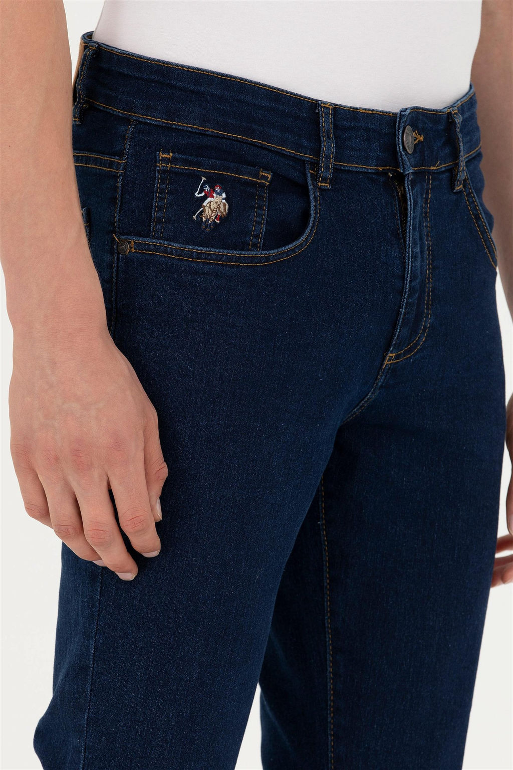 Мужские темно-синие джинсовые брюки - U.s. polo assn фото 6