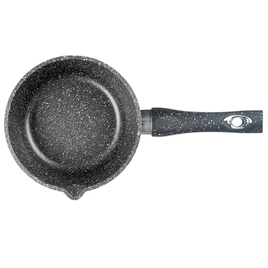 Ковш с тефлоновым покрытием 2,0л, д20см Гранит, h8,5см, s0,4см, ручка из термостойкого пластика (Россия) - Домашняя мода фото 2