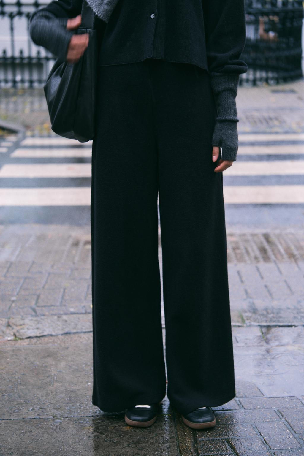 SOFT RIBBED TROUSERS - Zara фото 11