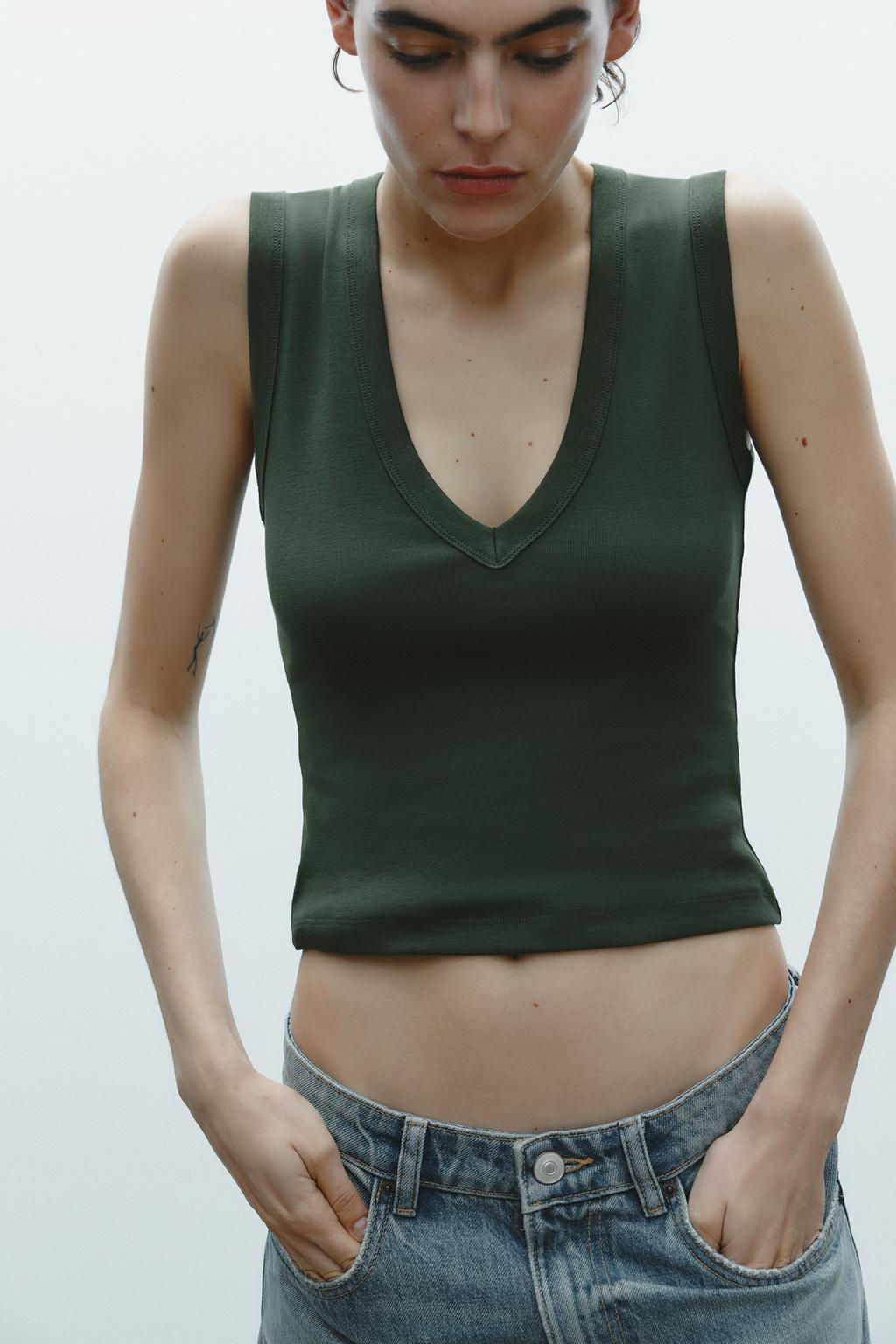 V-NECK TOP - Zara фото 21