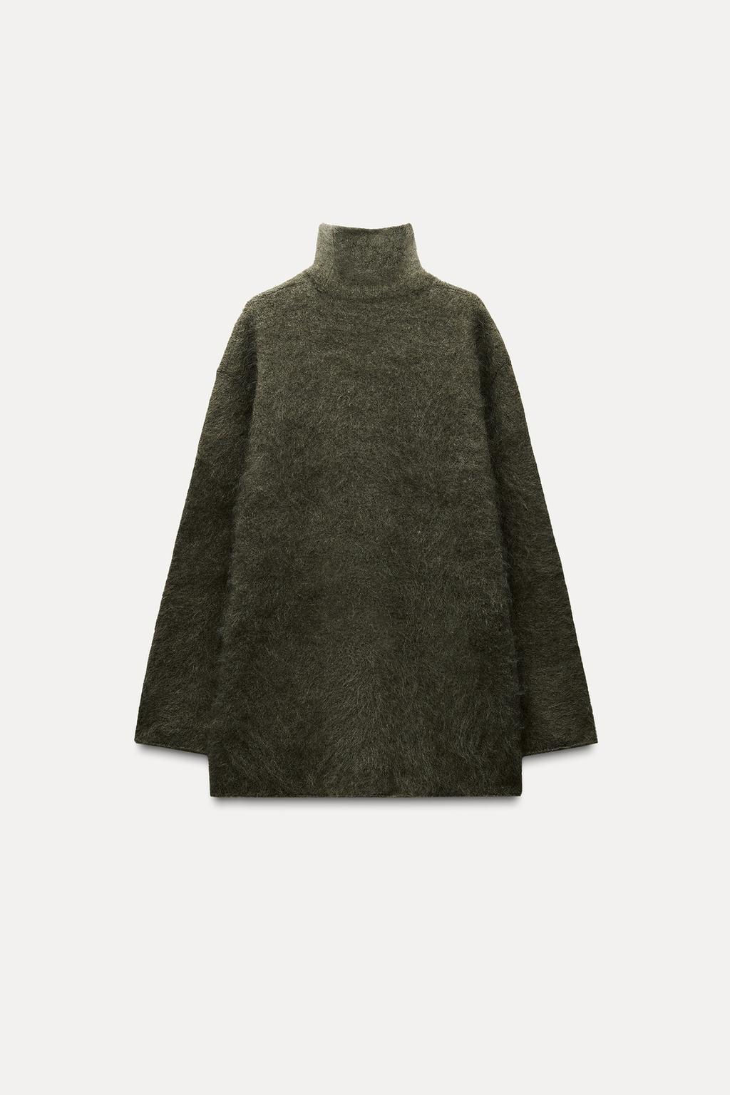HIGH NECK CASHMERE AND WOOL SWEATER - Zara фото 3