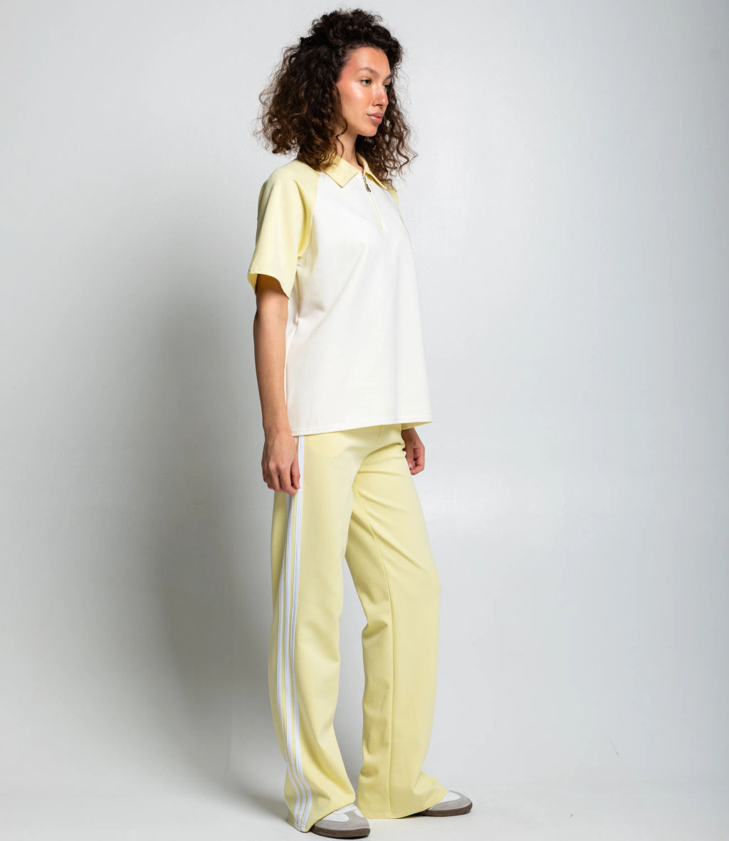 Спортивный костюм #КТ6605 (3), жёлтый, кремовый - Dommod фото 3